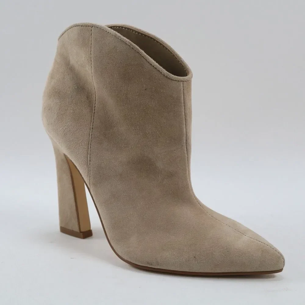 🔥Marc Fisher Masina Suede Ankle Boots, Medium Natural 5US MSRP$199 SHIPS TODAY - Picture 2 of 10